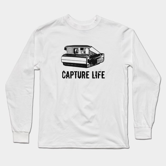 Capture Life With This Old Style Instant Camera Long Sleeve T-Shirt by CreativeLimes